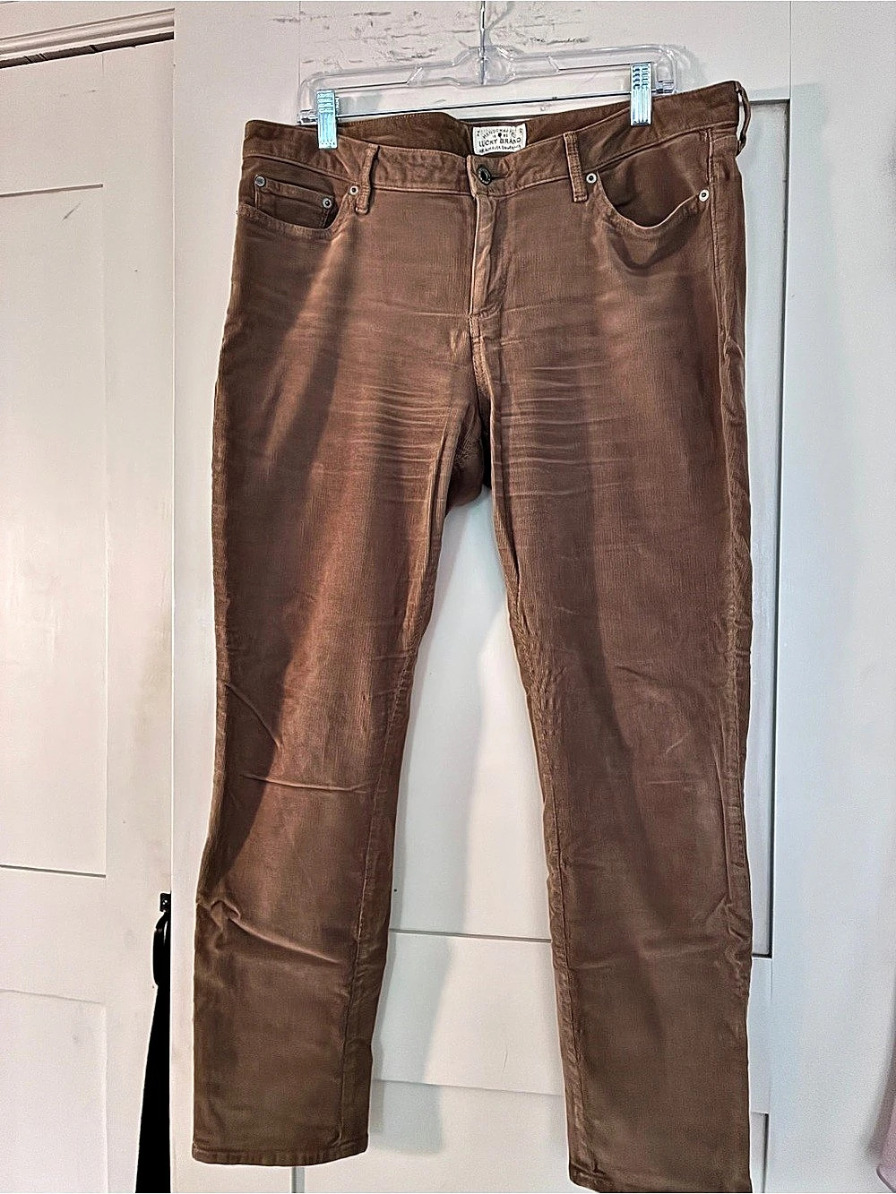 Lucky Brand Lolita Skinny Corduroy Pants Tan Waist 14/32
